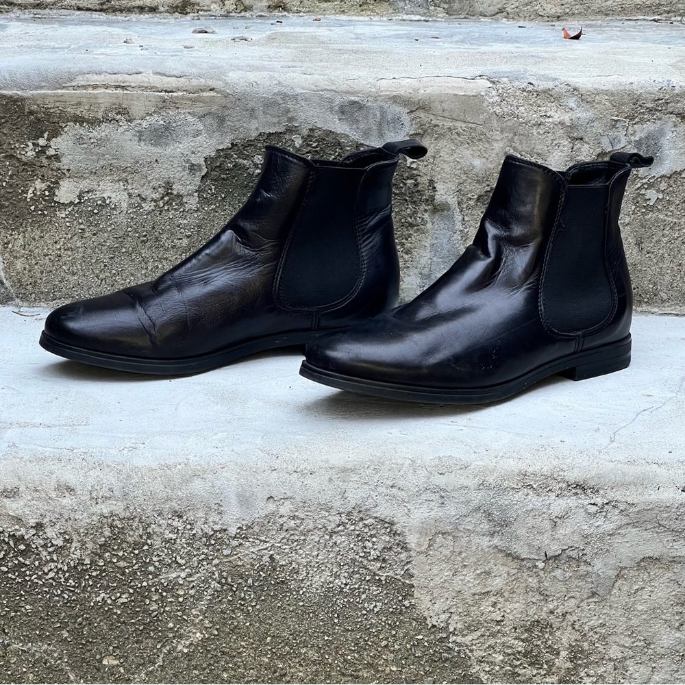Black Leather Ankle Boots for Women from Italy